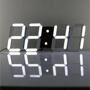 批发3D蓝牙应用程序控制设计师家居装饰桌子时钟唤醒LED数字闹钟
