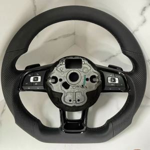 Volant en cuir véritable pour Volkswagen VW Polo MK7 Passat Golf 4 5 6 7 8 GTI <span class=keywords><strong>R</strong></span> <span class=keywords><strong>Line</strong></span> MK5-MK8 - Vente en gros usine - Product Image 1
