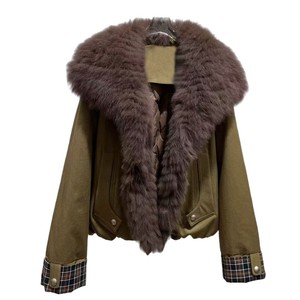 Nuovo Stile Moda Inverno 2025: <span class=keywords><strong>Cappotto</strong></span> in <span class=keywords><strong>Pelliccia</strong></span> di Coniglio <span class=keywords><strong>con</strong></span> Interno in Piuma d'Oca per Donne, Parka Corto <span class=keywords><strong>con</strong></span> Colletto Blu Navy, Giacca <span class=keywords><strong>con</strong></span> Cerniera in Poliestere - Product Image 5