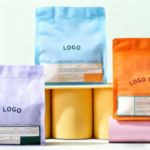 Bolsa de aluminio termosellable al por mayor con cierre de cremallera para café, resellable, impresa a medida, con válvula para envasado de granos de café - Product Image 5