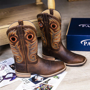 Phong Cách Mới Cao Bồi Phương Tây Mens Khởi Động Kích Thước Lớn Goodyear Welt Da Chính Hãng Cao Bồi Khởi Động Mens Thiết Kế Ngón Chân Vuông Mens Khởi Động - Product Image 6