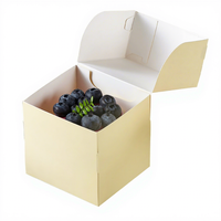 Base de boîte à gâteau carrée en papier d'art biodégradable de 2 et 3 pouces pour desserts en mousse superposés, emballage alimentaire sûr pour la pâtisserie