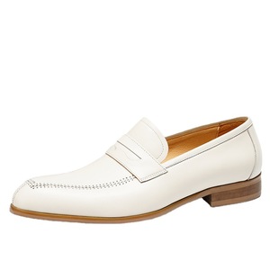 S0068X Nouvelles Chaussures Oxford Formelles Homme en Cuir Véritable à Bout Fermé, Style Slip-On, Perles Légères, Tendance Automne, pour Marié - Product Image 1