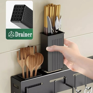 Organizador de Cuchillos de Cocina para Montar en la Pared, Estante para Utensilios de Cocina, Soporte para Palillos/Cucharas, Estantes de Cocina - Product Image 3