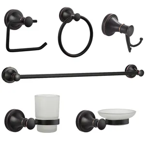 Zwarte Klassieke Home Hotel Accessoire Badkamer Set Badkamer Accessoires