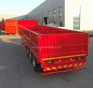 80 Ton 3 Axles Steel Bulk Cargo Fence Truck Dropside Sidewall Semi <strong>Trailer</strong> CAMC Brand Cargo <strong>Storage</strong> - Product Image 5