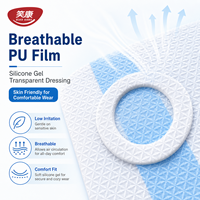 Pansement adhésif transparent réutilisable en gel de silicone et film PU de qualité médicale, doux pour la peau, certifié CE, pour usage domestique