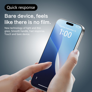 <span class=keywords><strong>Protector</strong></span> de pantalla de vidrio mate de cerámica de cubierta completa antideslumbrante antihuellas dactilares de alta calidad para IPhone 17 Pro 15 16 Pro Max - Product Image 3