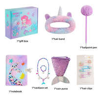 Coffret Cadeau Miniature pour Enfants Série Océan Sirène, Couverture en Tissu, Reliure Piquée, Ensemble de Cahiers pour Étudiants, Cadeau d'Anniversaire