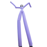 Mannequin Gonflable LED Personnalisable 16 Couleurs 8-10 pieds en PVC avec Impression par Transfert Thermique, Danseur d'Air de Dessin Animé Agitant les Bras