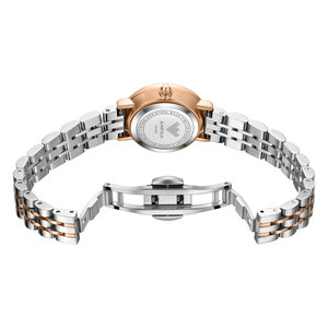 Reloj de Mujer Pequeño y Minimalista de Acero Inoxidable Color Oro Rosa con Esfera Blanca, Movimiento de Cuarzo Japonés, Resistente al Agua 3ATM - Product Image 6