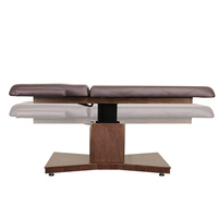 Offre Spéciale Table de Massage Électrique Canapé Base De Grain De Bois avec Hauteur Réglable pour Salon Spa Centre De Soins De Santé Hôtels Gymnases