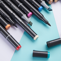 Finecolor — ensemble de stylos marqueurs de dessin à base d'alcool, double tête à double pointe, 4e génération, EF103, 12/24/36/48/60/72 couleurs