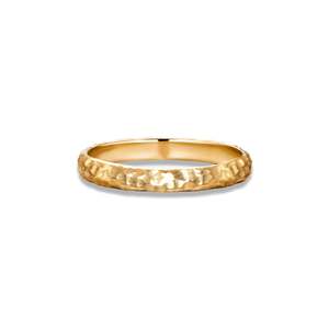 Bague personnalisée en argent forgé à surface texturée pour femme Forme épaisse irrégulière avec diamant taille ovale pour les fêtes - Product Image 1