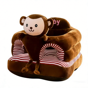 Asiento de aprendizaje para bebés con diseño de mono personalizado, sofá de peluche para bebés con forma de mono, silla de apoyo para sentarse para bebés, asiento de peluche para bebés con forma de mono - Product Image 1