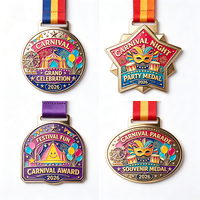 Médailles personnalisées sur le thème du Carnaval allemand, récompenses de festival, médailles en métal avec ruban pour célébrer le Carnaval