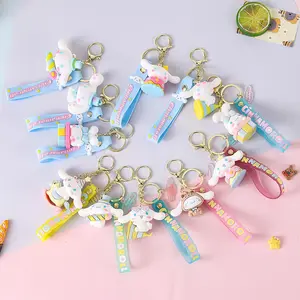 Wholesale Key Ring Kawaii Hello Kitty Keychains Sanrio Kouromi Cartoon Keychain Silicone Cute Key Chains For Bags