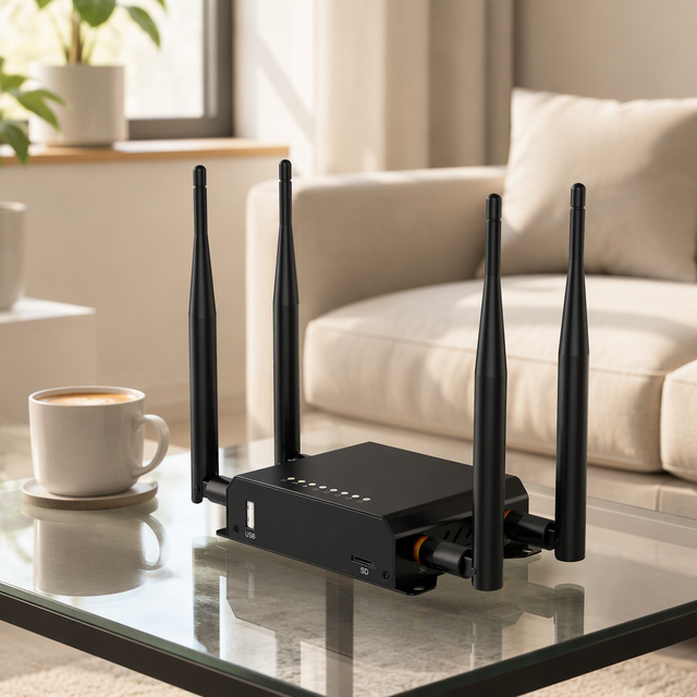 OEM ODM Openwrt 4G LTE Router with Sim Slot USB Port 300mbps Wireless Router with External Antennas Area Coverage 4G Sim Router
