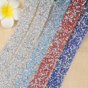 Băng Dính Đính Đá Kim Cương Giả Nhựa Lấp Lánh 3Cm Dải Ruy Băng Pha Lê Dải Cố Định Nóng Cho Váy Cưới Đính Quần Áo - Product Image 2