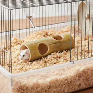 Tunnel en bambou avec une ou deux ouvertures pour hamsters, souris, rats, canaris, perruches, cockatoos, perroquets. - Product Image 6