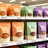 Sac en papier kraft biodégradable de haute qualité, autoportant, personnalisé avec fermeture éclair pour l'emballage alimentaire