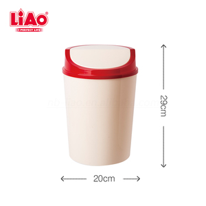 LIAO Home ถังขยะพลาสติกกลม6ลิตรพร้อมฝาแกว่ง - Product Image 2