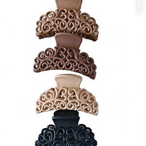 Pinza para el Cabello Grande de 6.5cm, de Plástico Ligero, para Uso Diario, Estilo Elegante, en Colores Negro, Café, Marrón Oscuro y Camel - Product Image 5