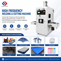 Machine de soudage et de découpe haute fréquence (HF) 12KW 15KW 25KW pour coussins de siège en TPU, soudeuse à embossage plastique pour coussins de voiture en PVC