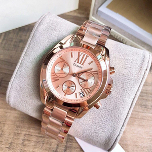 Lü<span class=keywords><strong>ks</strong></span> üç saniye el paslanmaz çelik kızlar için Quartz saat tasarımcı moda M-K-S izle kol saati kadın saatler - Product Image 5