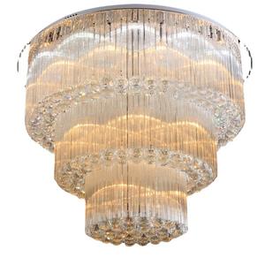 Lámpara de Techo de Cristal de Tres Niveles de Lujo Moderno, Transfronteriza, para Salas de Estar y Hoteles, Venta al por Mayor del Fabricante de Zhongshan - Product Image 4