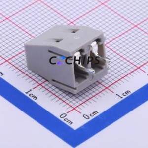 DB128V-5.0-2P-GY-S Screw Terminal Block Through hole Component (THT),P=5mm Connector 1x2P 5mm Gray Through Hole - Product Image 2
