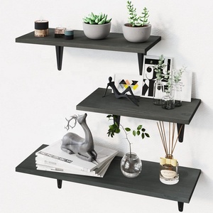 Kệ Treo Tường Bằng Gỗ Gắn Tường Với Ngăn Chứa Lớn Cho Phòng Ngủ Phòng Tắm Phòng Khách Nhà Bếp Văn Phòng - Product Image 5