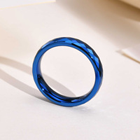 Bagues en carbure de tungstène multiformes de 4 mm pour hommes et femmes, or rose/noir/or/bleu, alliances, cadeaux d'anniversaire, fête