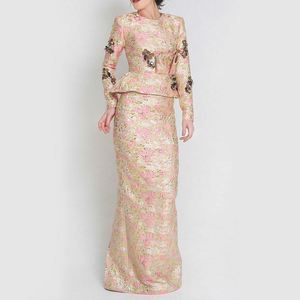 Chemise musulmane pour enfants, vêtements 2 pièces mode en <span class=keywords><strong>Baju</strong></span> <span class=keywords><strong>Kurung</strong></span>, modèles islamiques indonésiens, Burqa, lyingu, collection 2019 - Product Image 2