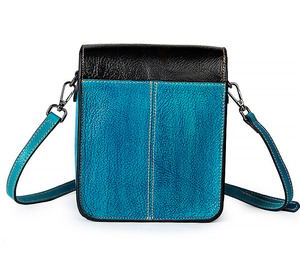 Bolsa Transversal Vintage em Couro Genuíno com Estampa em Relevo, Bolsa de Ombro Retro Feita à Mão em Couro Bovino Envelhecido, Bolsa Clássica para Mulheres - Product Image 4