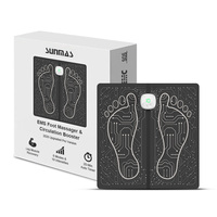 Tapis de massage des pieds EMS portable, pliable, électrique, avec 6 modes de massage et 19 niveaux pour la relaxation des muscles des jambes