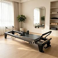 Reformer de Pilates portable coréen importé de haute qualité, noir, pour entraînement de fitness en studio