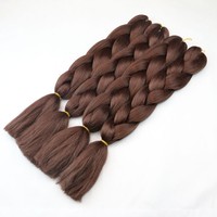 Extensions de cheveux synthétiques tressées Yaki lisses de 24 pouces, 100g, pour tresses Jumbo – Vente chaude