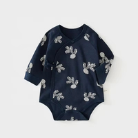 Mameluco de Algodón para Bebé, Unisex, Manga Larga, Recién Nacido, Algodón Puro, Transpirable, Tipo Triángulo