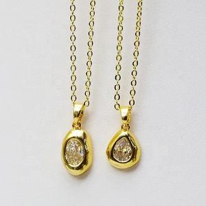 ของขวัญเครื่องประดับวันเกิด จี้รูปหยดน้ำชุบทอง 18 กะรัต - Product Image 4