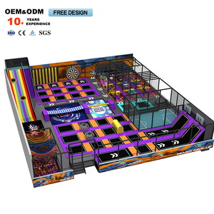 Best Indoor Playground Customized 500-1000 Square Meter Adults' Amusement <b>Trampoline</b> Park Manufacturer - Product Image 1