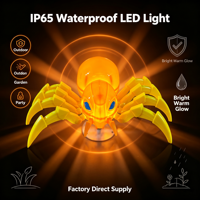 Lampe LED araignée d'Halloween, étanche IP65, lampe décorative d'extérieur, décoration de jardin, de cour, de terrasse, de fête, de vacances