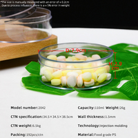 Conteneur en plastique PS durable en forme de cercle, en lucite, pour l'emballage de chocolats, de gâteaux, de cadeaux de fête de Pâques, de desserts, d'emballages alimentaires