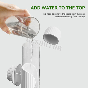 Dispensador de agua Geshifeng, jaula colgante de gran capacidad <span class=keywords><strong>para</strong></span> mascotas, cuenco extraíble, botella de agua de plástico, bebedero <span class=keywords><strong>para</strong></span> mascotas - Product Image 4