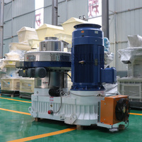 Molino de pellets de anillo de gran escala para paja, cáscaras de cacahuete, astillas de madera, aserrín, biomasa, con motor eléctrico de 20 kW, 1000-2000 kg