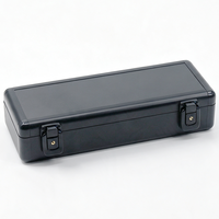 Boîte d'échantillons en aluminium noir miniature personnalisée, robuste, antichoc, pour le rangement et la présentation d'outils, avec intérieur en mousse personnalisée