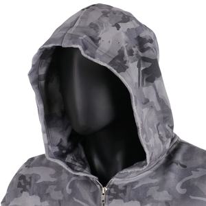Sudadera con Capucha Personalizada TOPSHOW para Hombre, Impresión DTG, 420 GSM, Algodón French Terry, Cierre de Cremallera, Camuflaje, Lavado Ácido, Estilo Desgastado - Product Image 2