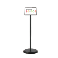Máquina de satisfacción del sistema de gestión del dispositivo del botón de calificación de comentarios del cliente de 10,1 pulgadas de pie con software