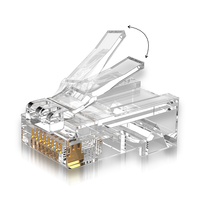 Connecteurs RJ45 23AWG Cat6 haute performance certifiés CE, plaqués or, 8P8C, modulaires, pour câble réseau Ethernet UTP