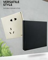 Panel Táctil Empotrable Estándar de 86 mm, Interruptor Universal Impermeable, 10A, Color Crema, Puertos de Carga USB Dobles, Venta al Por Mayor
